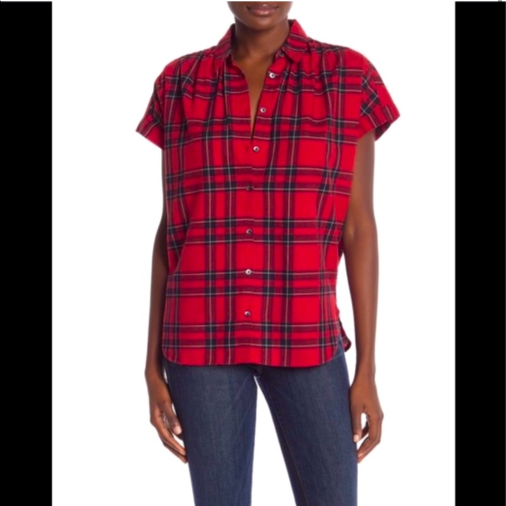 Madewell Central shirt in Red Plaid - Picture 2 of 4